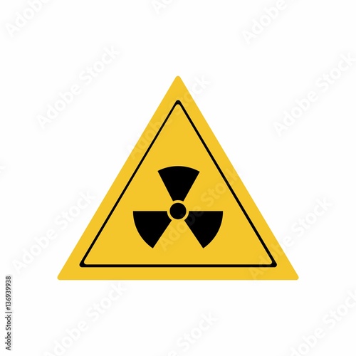 The radiation sign vector design isolated on white background