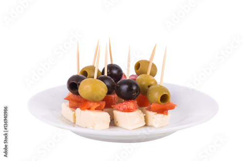 canapes on a plate