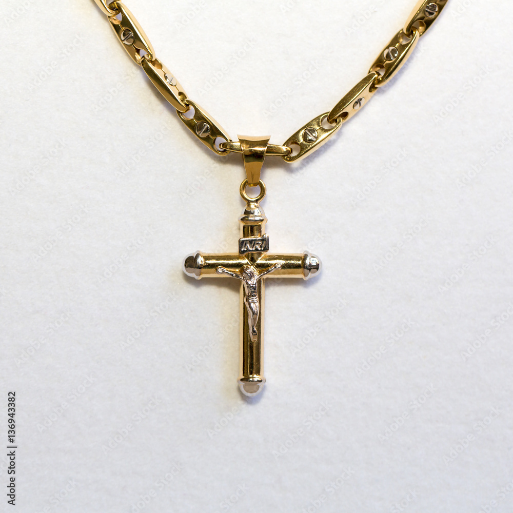Crucifix in yellow gold Crucifix in yellow gold