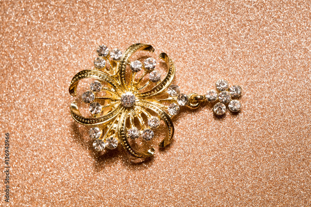 Golden Flower Shaped Brooch Golden Flower Shaped Brooch