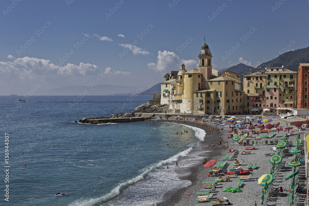 Camogli Beach, Liguria province, Italia