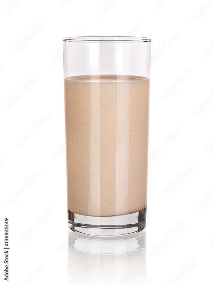 glass of smoothie isolated on white glass of smoothie isolated on white