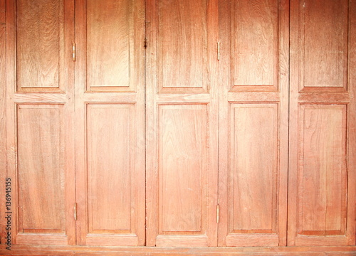 Old wooden door of old house.