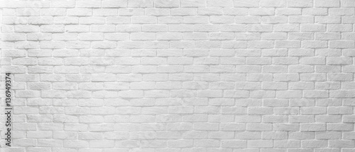 Abstract white texture brick on the wall  white brick pattern for mapping object 3D  Simple clean white background texture.