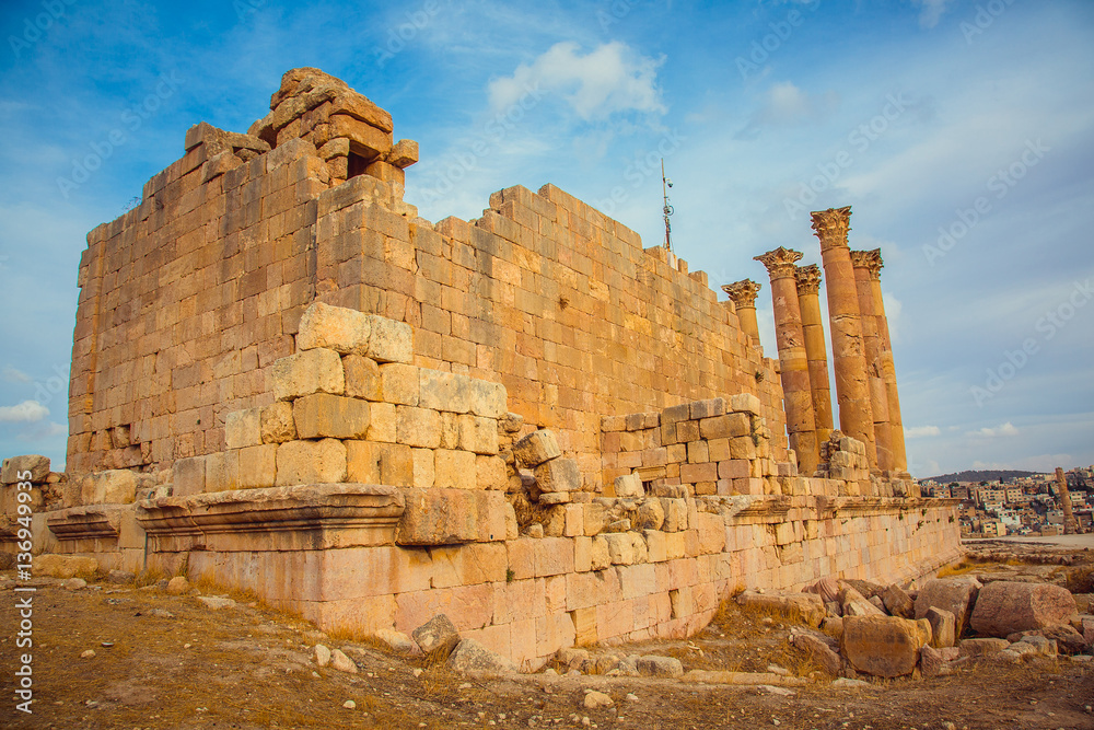 Roman ancient ruins. city of Jerash, Jordan