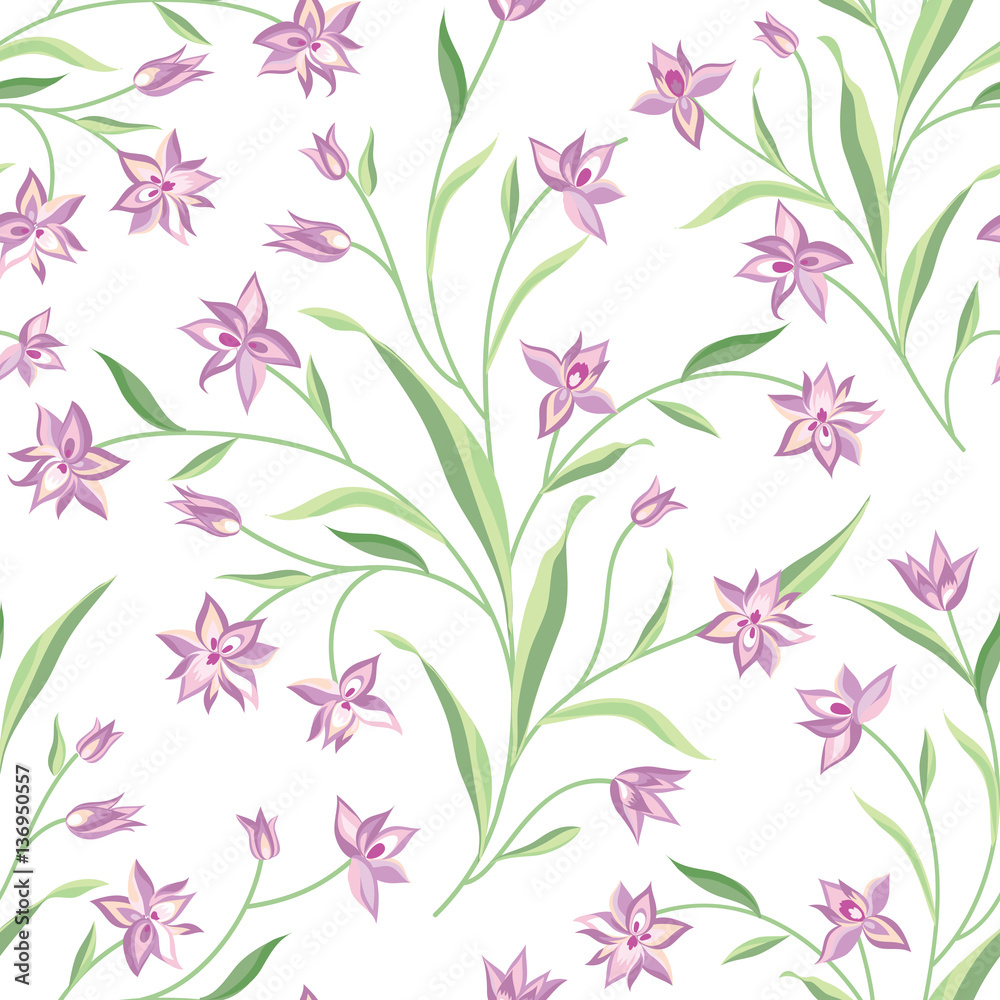 Floral seamless pattern. Flower background