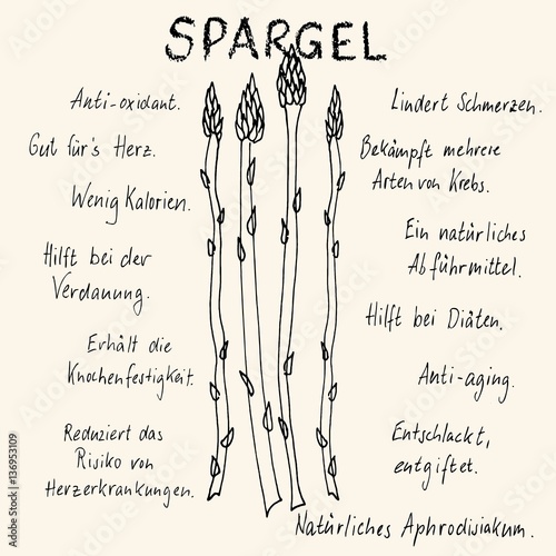 Spargel Plakat Hintergrund Element gezeichnet Vektor freigestellt 