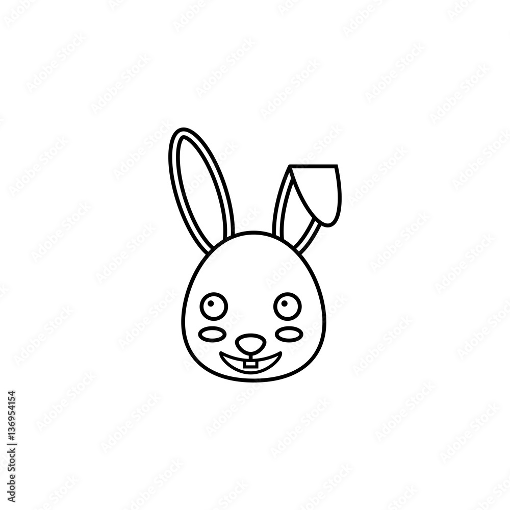 Happy Easter bunny line icon, religion & holiday elements, rabbit sign, a linear pattern on a white background, eps 10. Happy Easter bunny line icon, religion & holiday elements, rabbit sign, a linear pattern on a white background, eps 10.