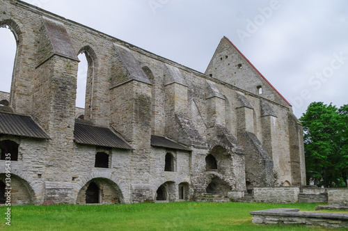 Ancient ruined St. Brigitta convent in Pirita region, Tallinn, Estonia