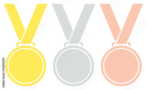 3 Medals Golden/Silver/Bronze Graphic