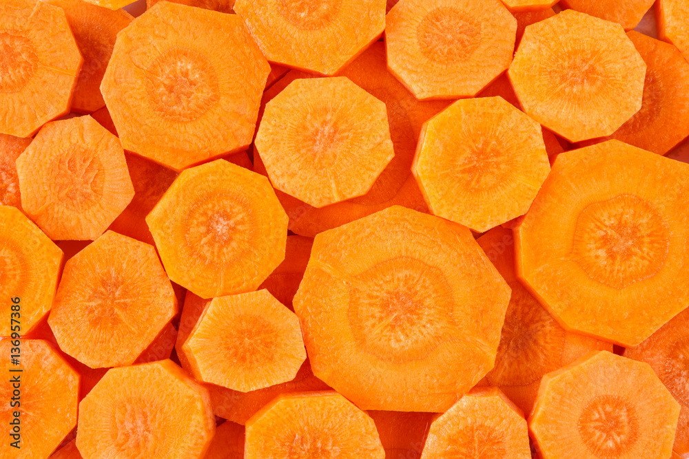 Carrot slices background Carrot slices background