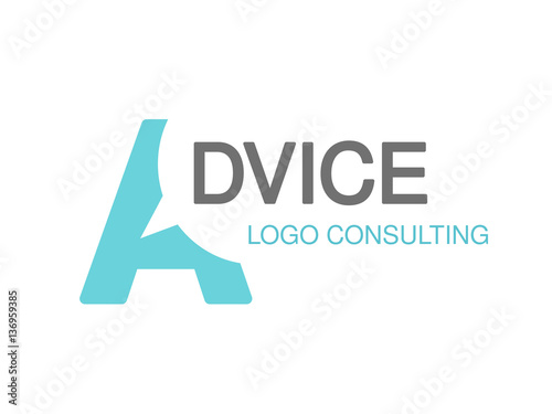Vector brand for consulting agency, best advice. Logo design with symbol of letter A.