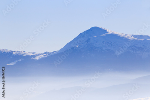 view on mountain Petros from bukovel, Ukraine