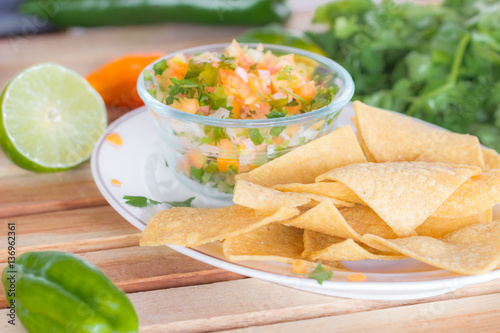 Torrtilla Chips and tomato