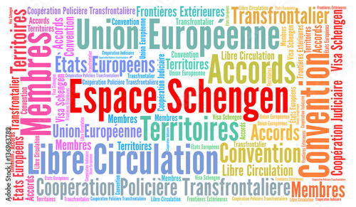 Espace Schengen nuage de mots
