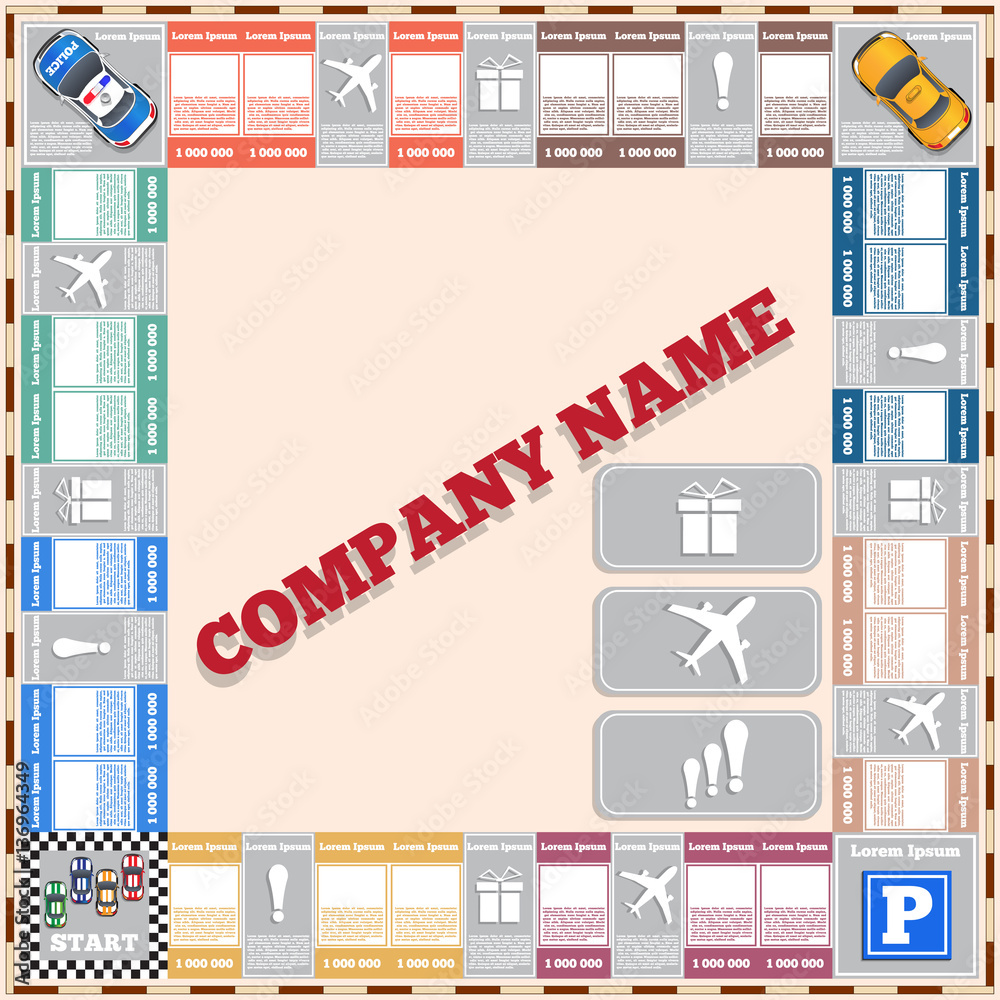 Board game. Vector design for app game user interface.