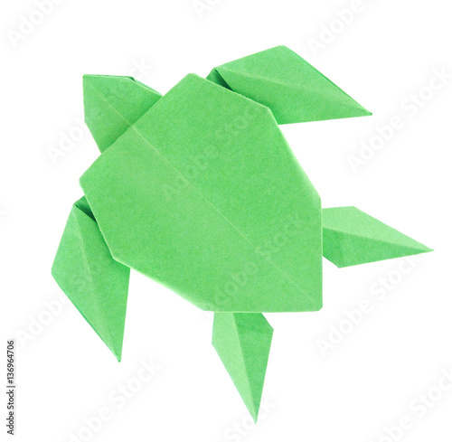 Green sea turtle of origami