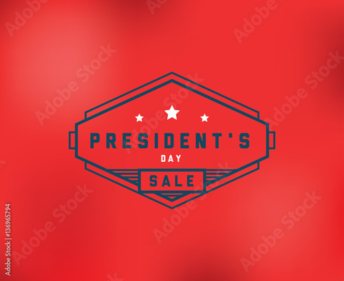 Presidents day vector typography.