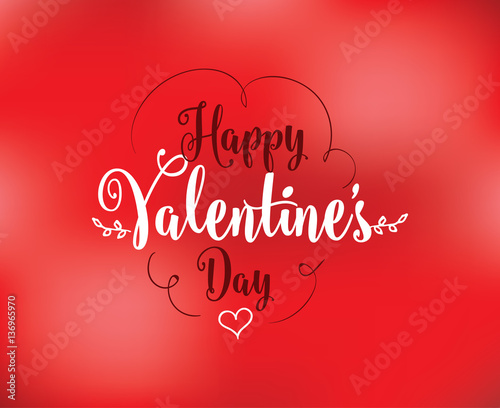 Happy Valentines day typography. Vector design.