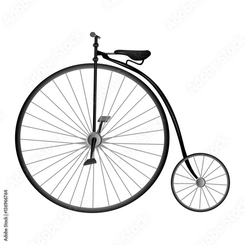 Isolated vintage bicycle