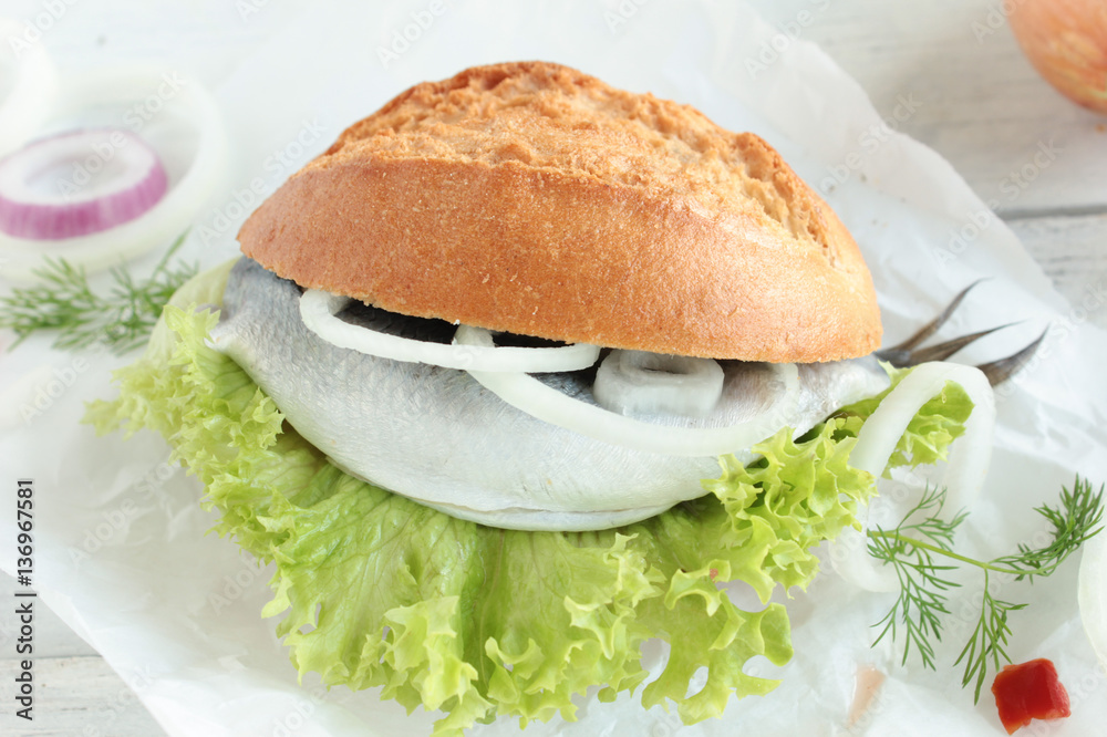 Stockfoto von Heringsbrötchen