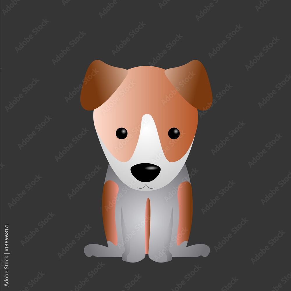 Fototapeta premium Isolated cute dog
