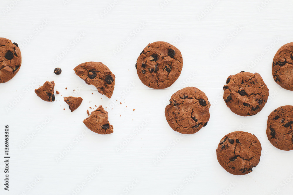 Chocolate cookies with chocolate Chocolate cookies with chocolate