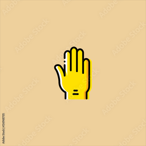 hand icon flat design