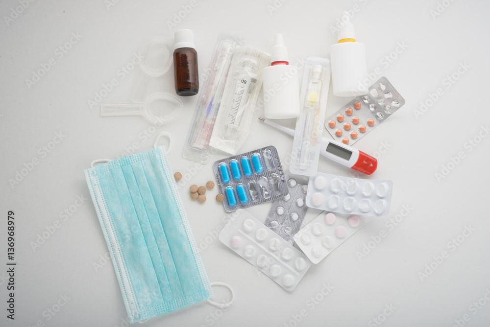 medicine on a white background