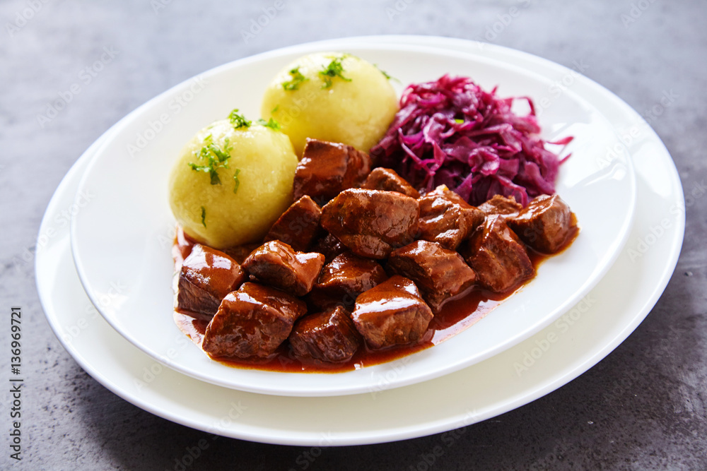 Single serving of braised purple cabbage Single serving of braised purple cabbage