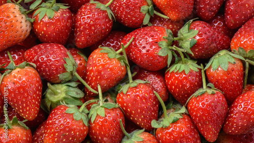 Ripe strawberry organic background