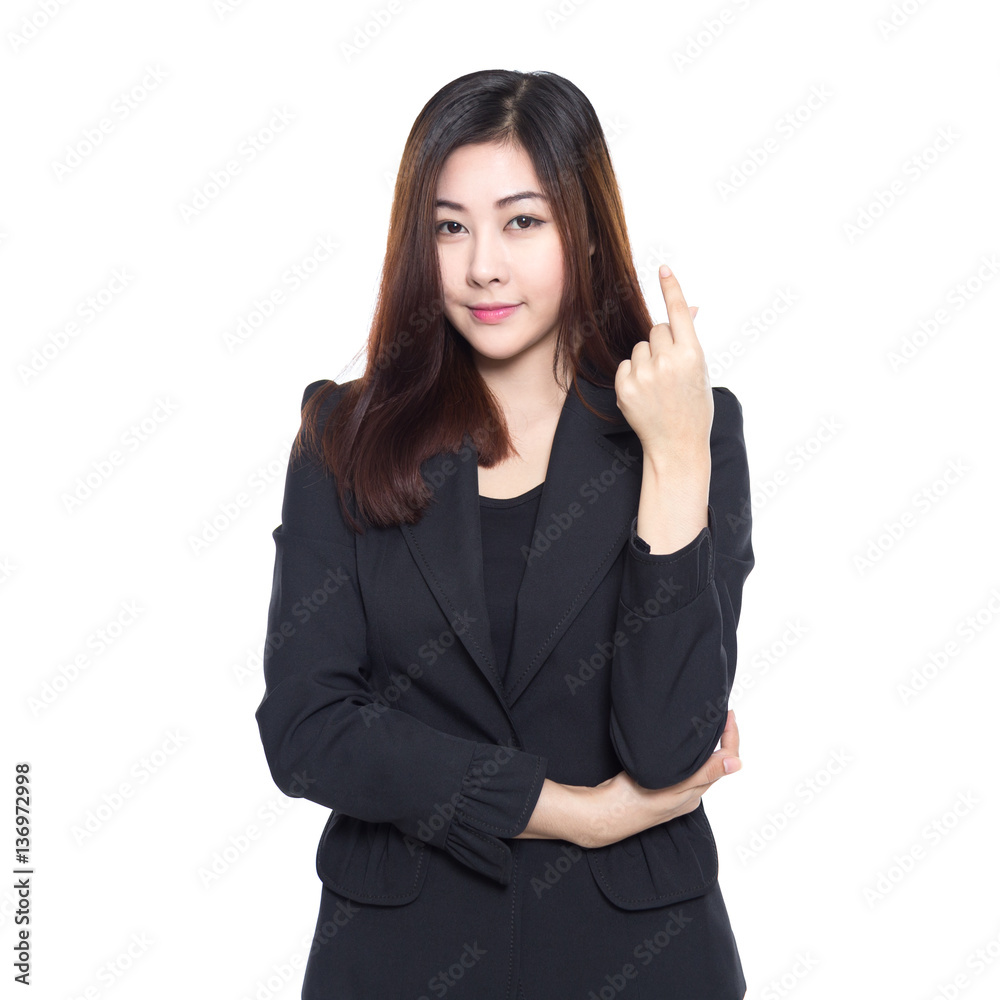 Portrait of Young asian woman isolated on white background, business woman Portrait of Young asian woman isolated on white background, business woman