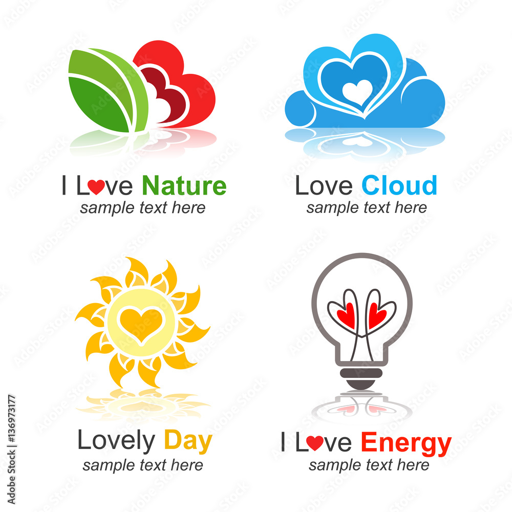 Love logo design template Stock Illustration | Adobe Stock