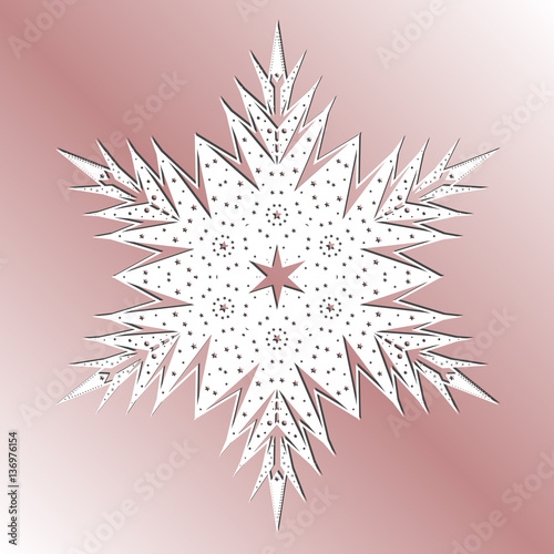 Cutting card. Laser cut  star vector panel. Cutout silhouette with star pattern. Filigree star pattern for paper cutting. hexagonal star. withe