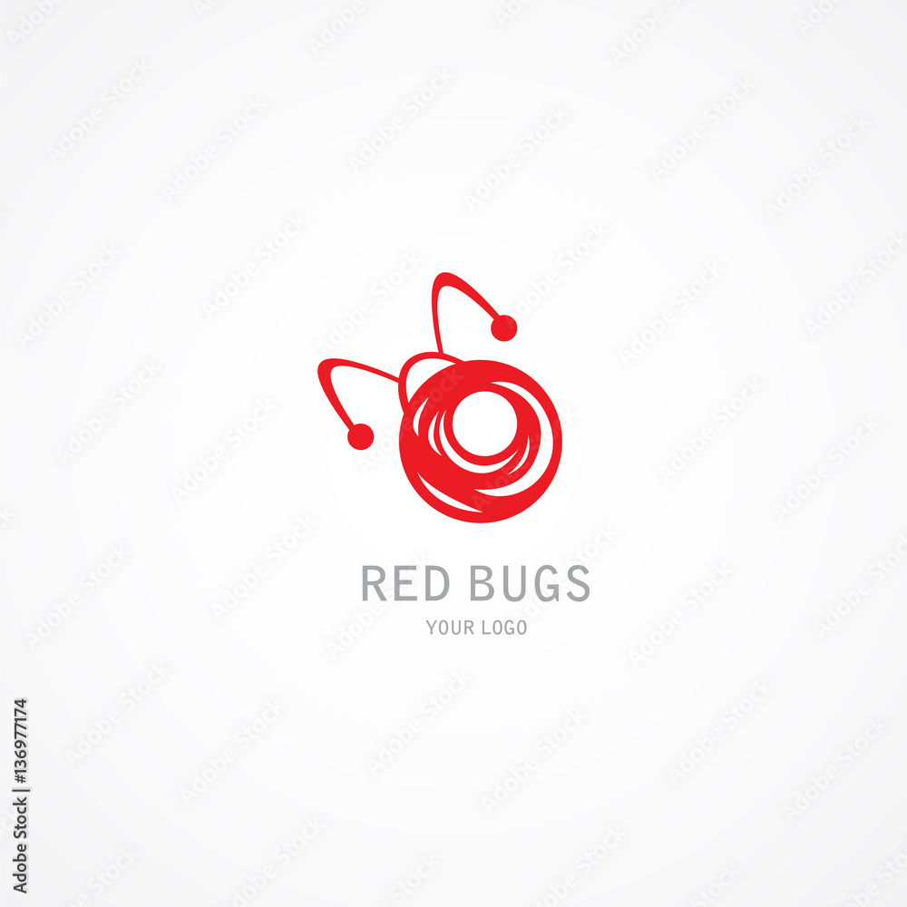 Naklejka premium Red LadyBugs Logo