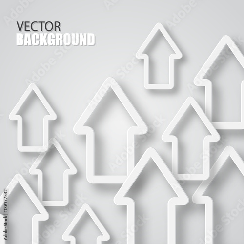 Abstract background with white arrows.