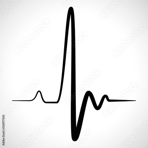 Heartbeat Shape Illustration black