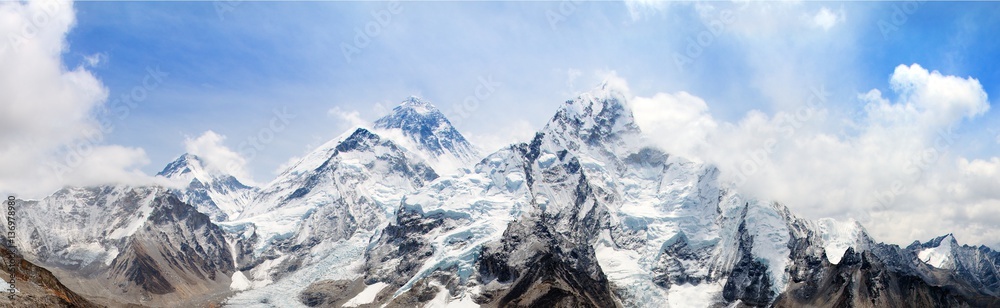 himalaya, Mount Everest with beautiful sky