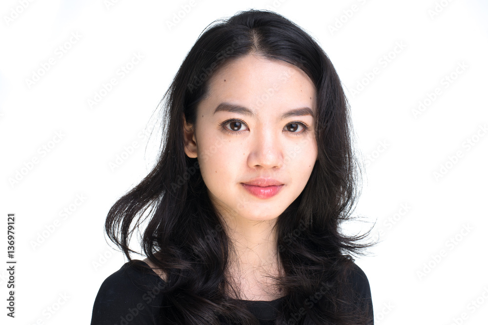 Portrait of an Asian beauty isolated on white Portrait of an Asian beauty isolated on white