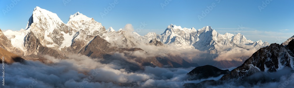 Arakam Tse, Cholatse and other peaks in Everest area