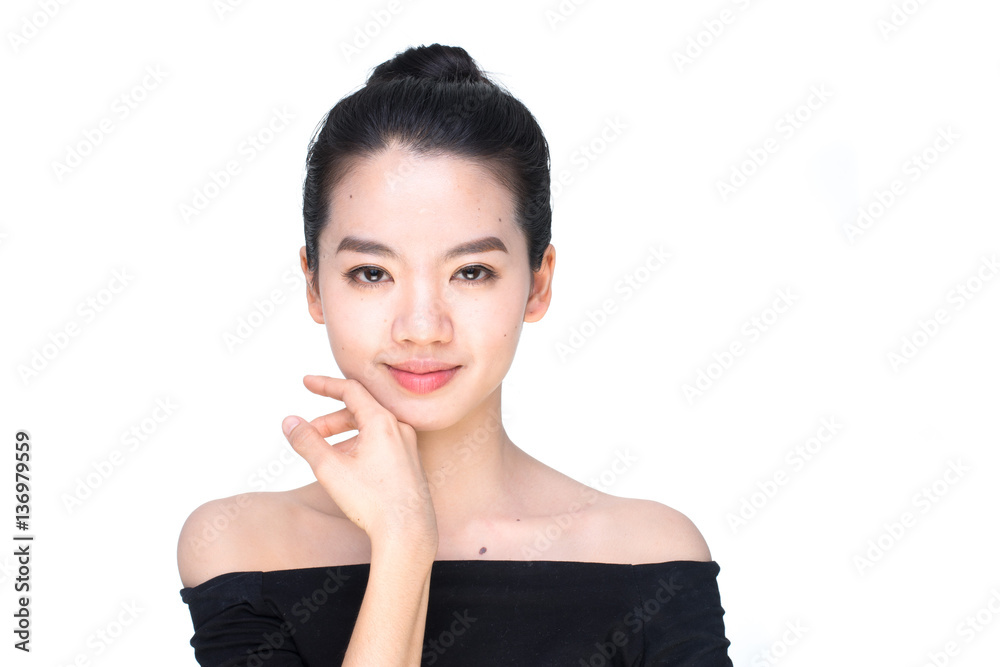 Portrait of an Asian beauty isolated on white