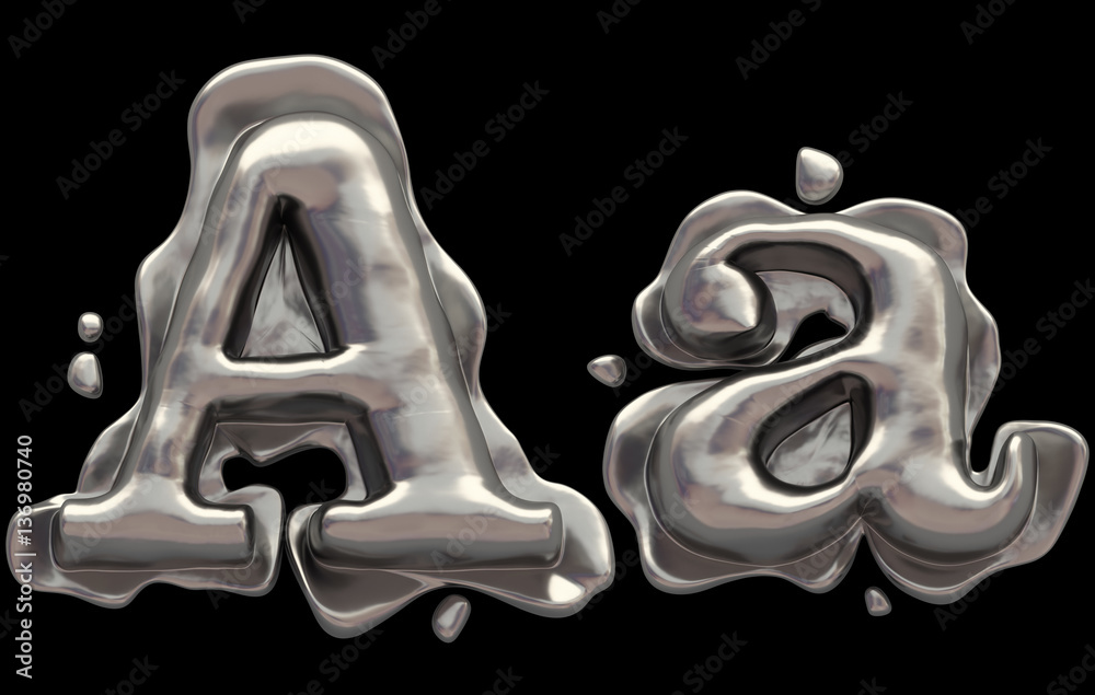 Liquid metal font.