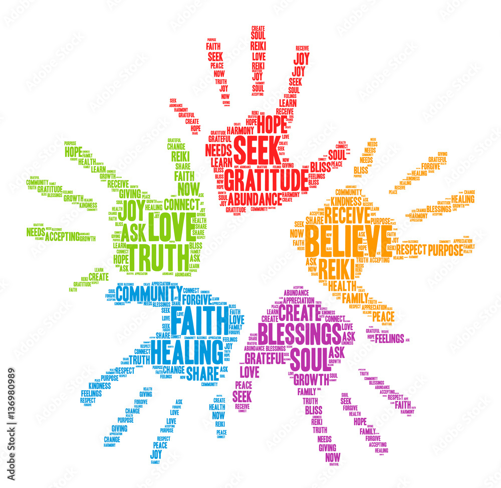 Believe Word Cloud on a white background. 