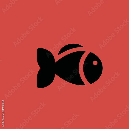 Fish icon. flat design