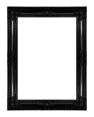 Antique black frame isolated on white background, clipping path