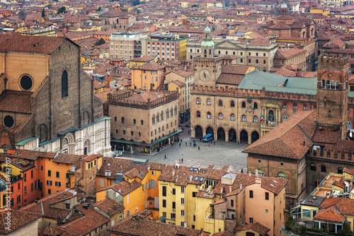 Piazza Maggiore aerial view