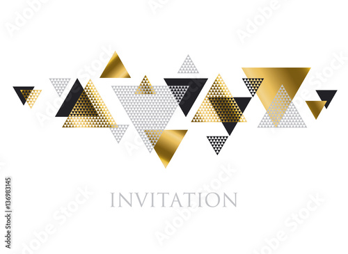 triangle geometry abstract vector illustration for header, invit