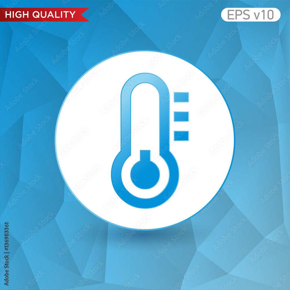 Thermometer icon. Button with weather icon. Modern UI vector. Thermometer icon. Button with weather icon. Modern UI vector.