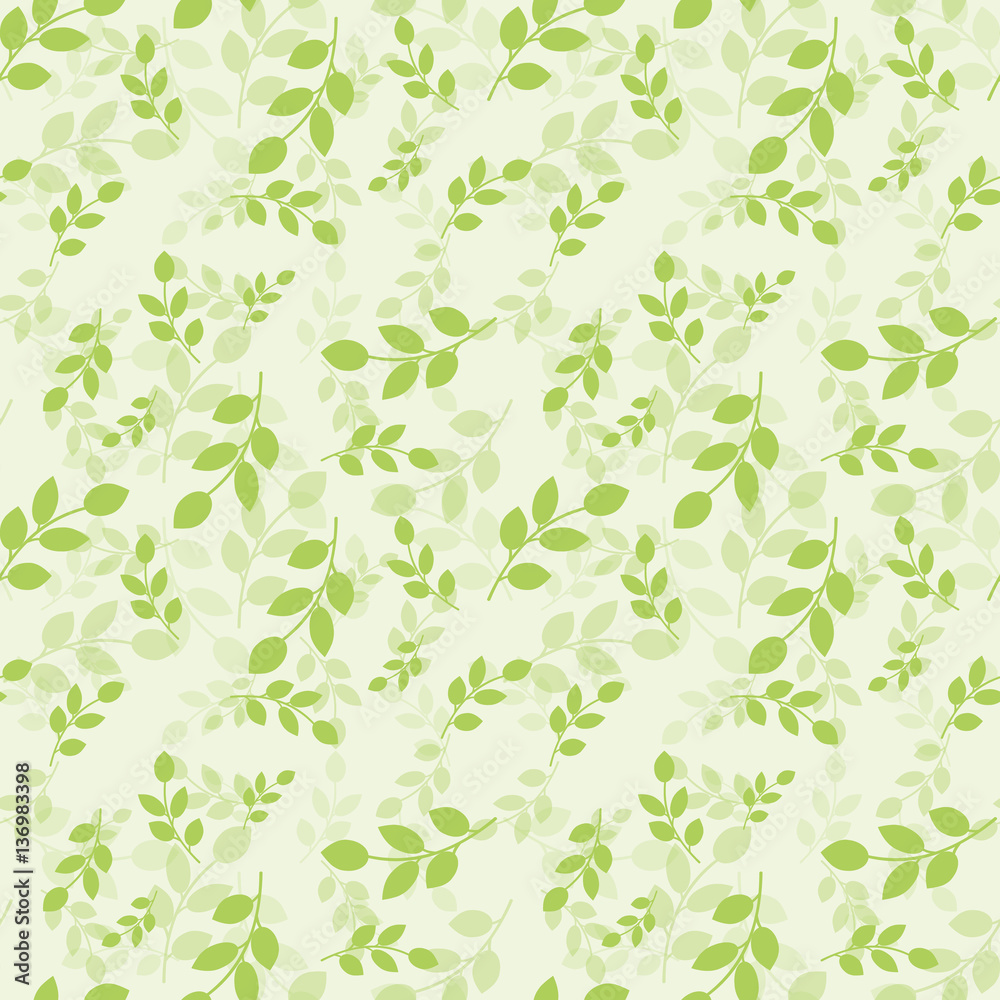 Seamless pattern with green leaves. Vector illustration. Natural style. Background for dress, manufacturing, wallpapers, prints, gift wrap and scrapbook.
Seamless pattern with green leaves. Vector illustration. Natural style. Background for dress, manufacturing, wallpapers, prints, gift wrap and scrapbook.