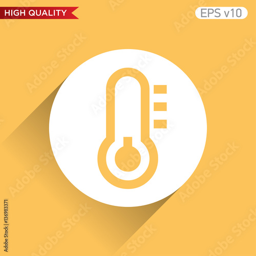 Thermometer icon. Button with weather icon. Modern UI vector.